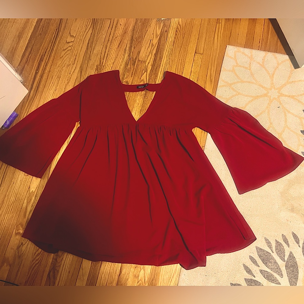 Boohoo red dress